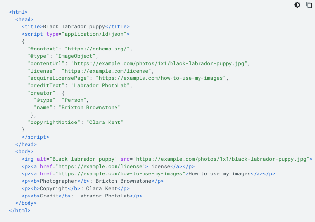 Sample code from google.developers.com