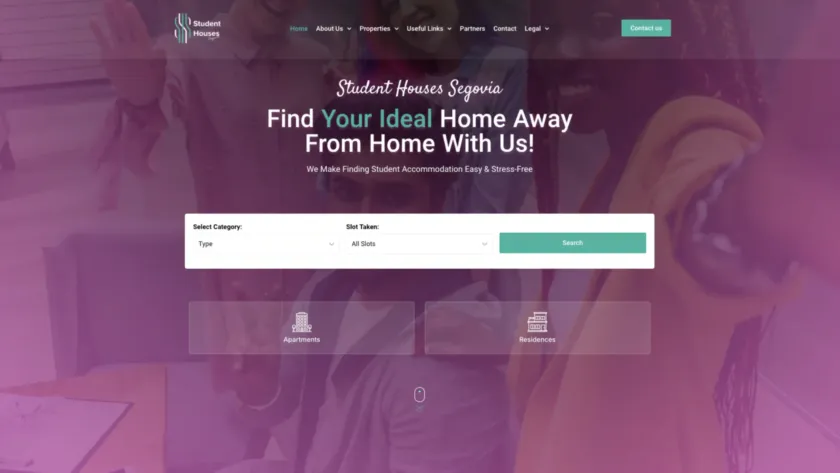 Creación de la Marca y Sitio Web para Student Houses Segovia