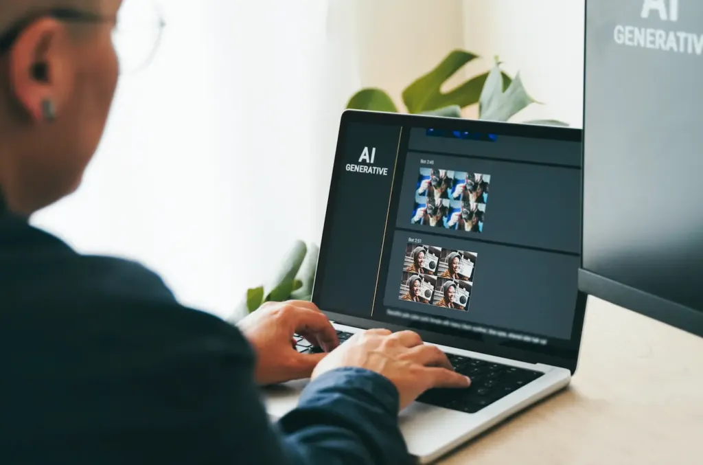 Person who creates photographic art with AI marketing tools.
